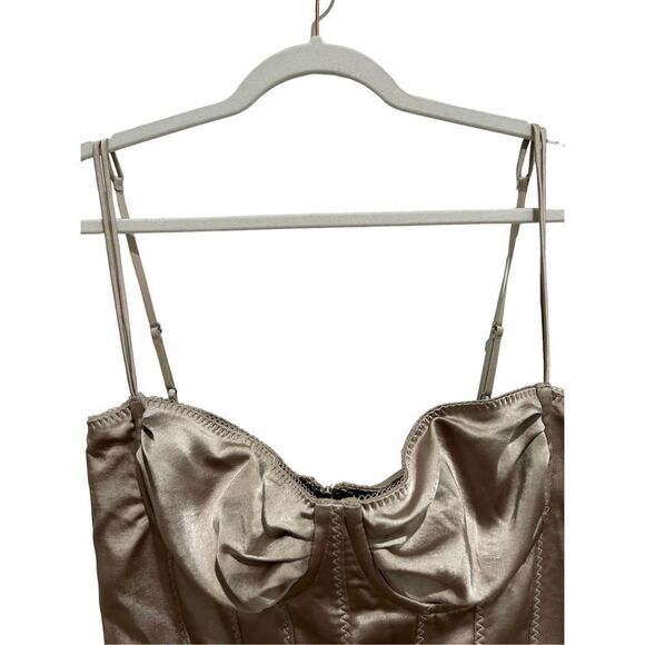 House OF CB Sweetheart Neck Bustier Top Women's Chantal Sand Size Large - Picture 6 of 13